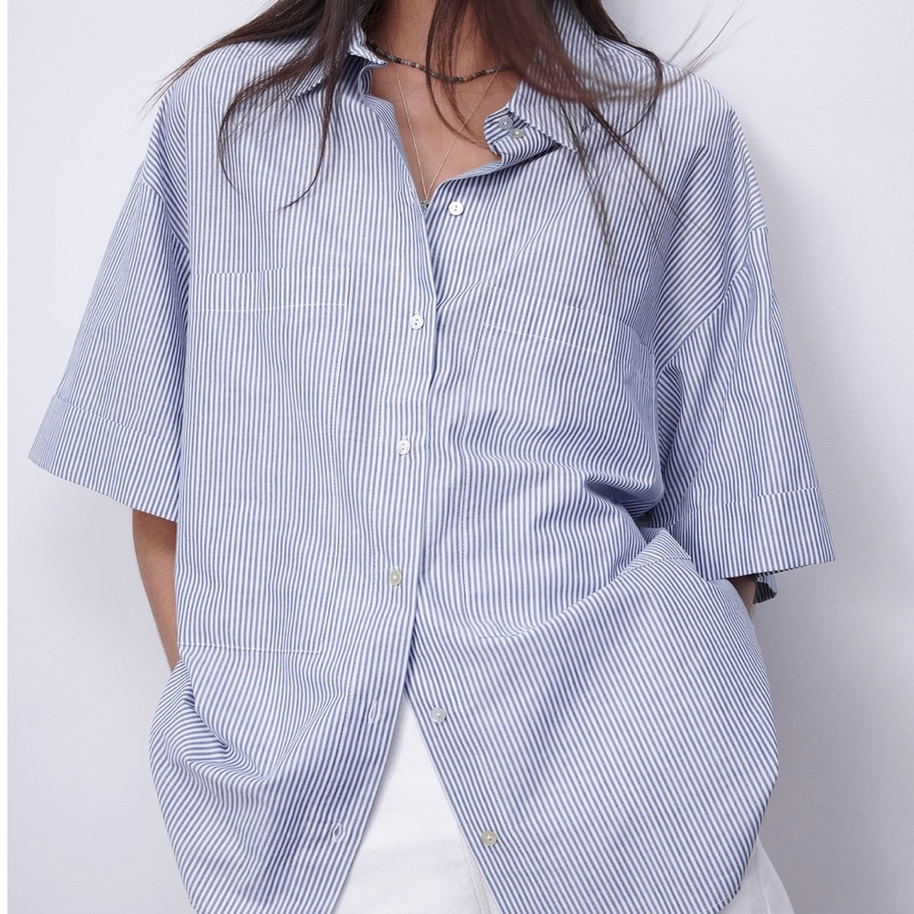 Zara Oversized Poplin Shirt (NWT)
